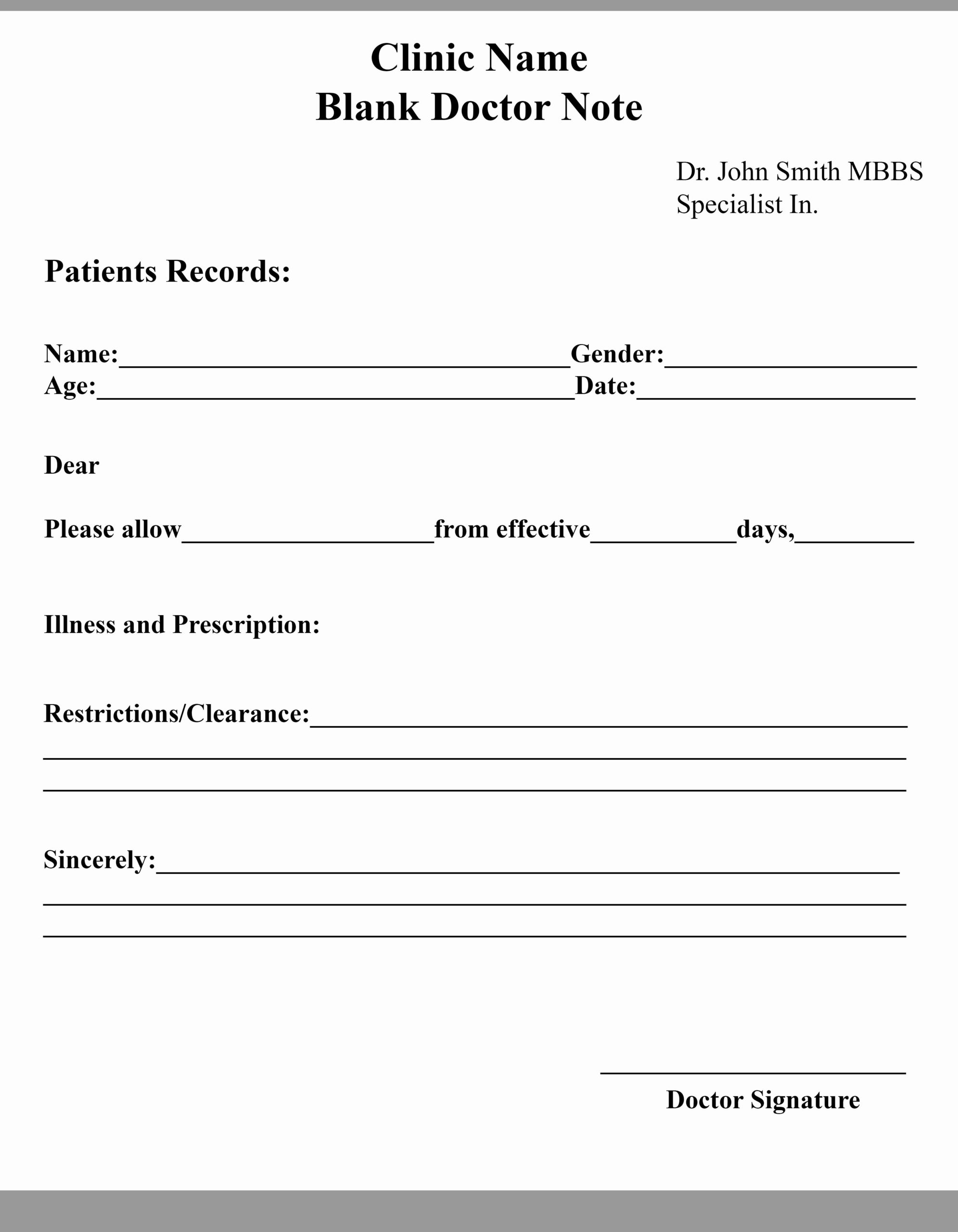 Fake Doctors Note Template Pdf Best Of 15 Free Printable Fake Doctors 