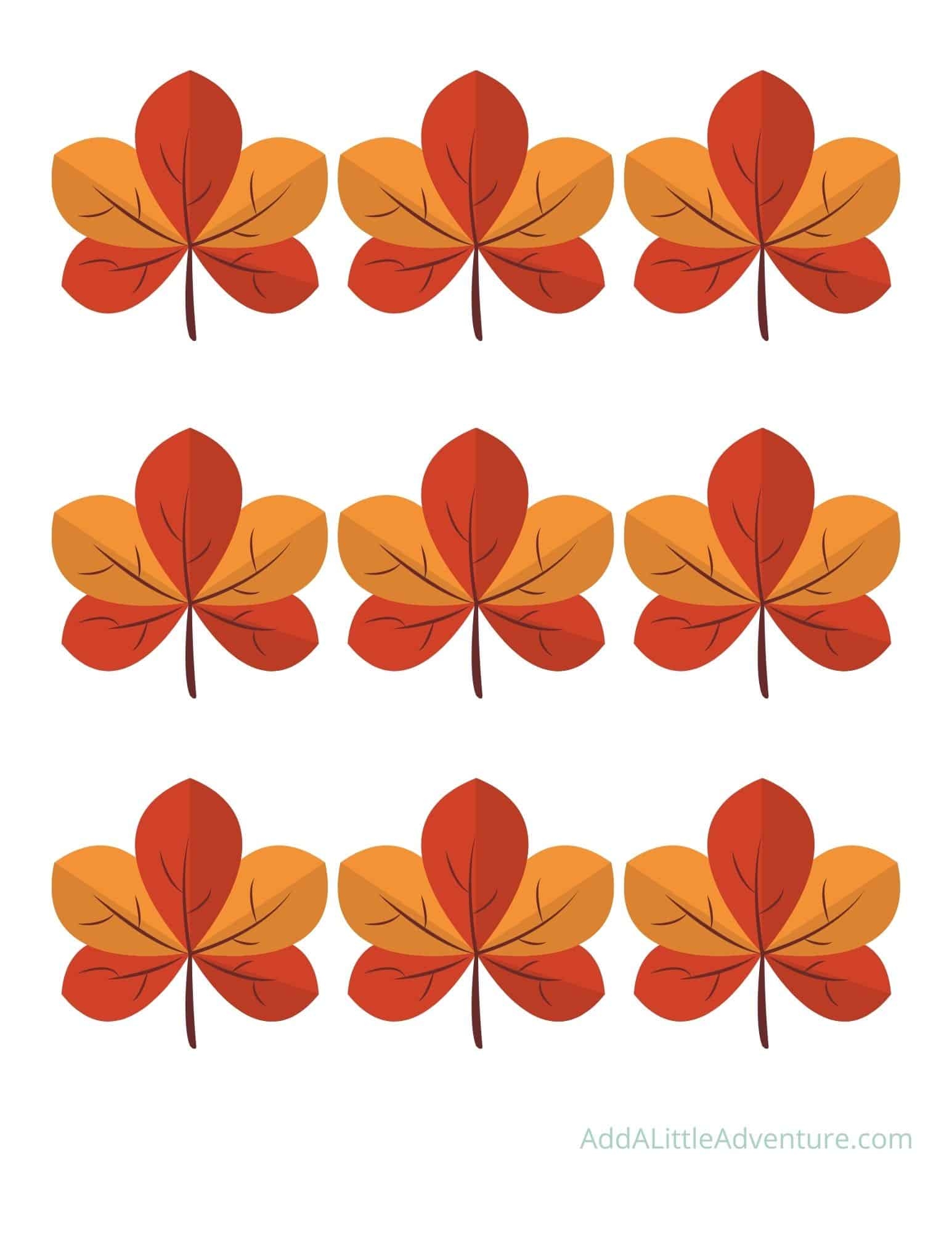 Cut Out Printable Fall Leaves