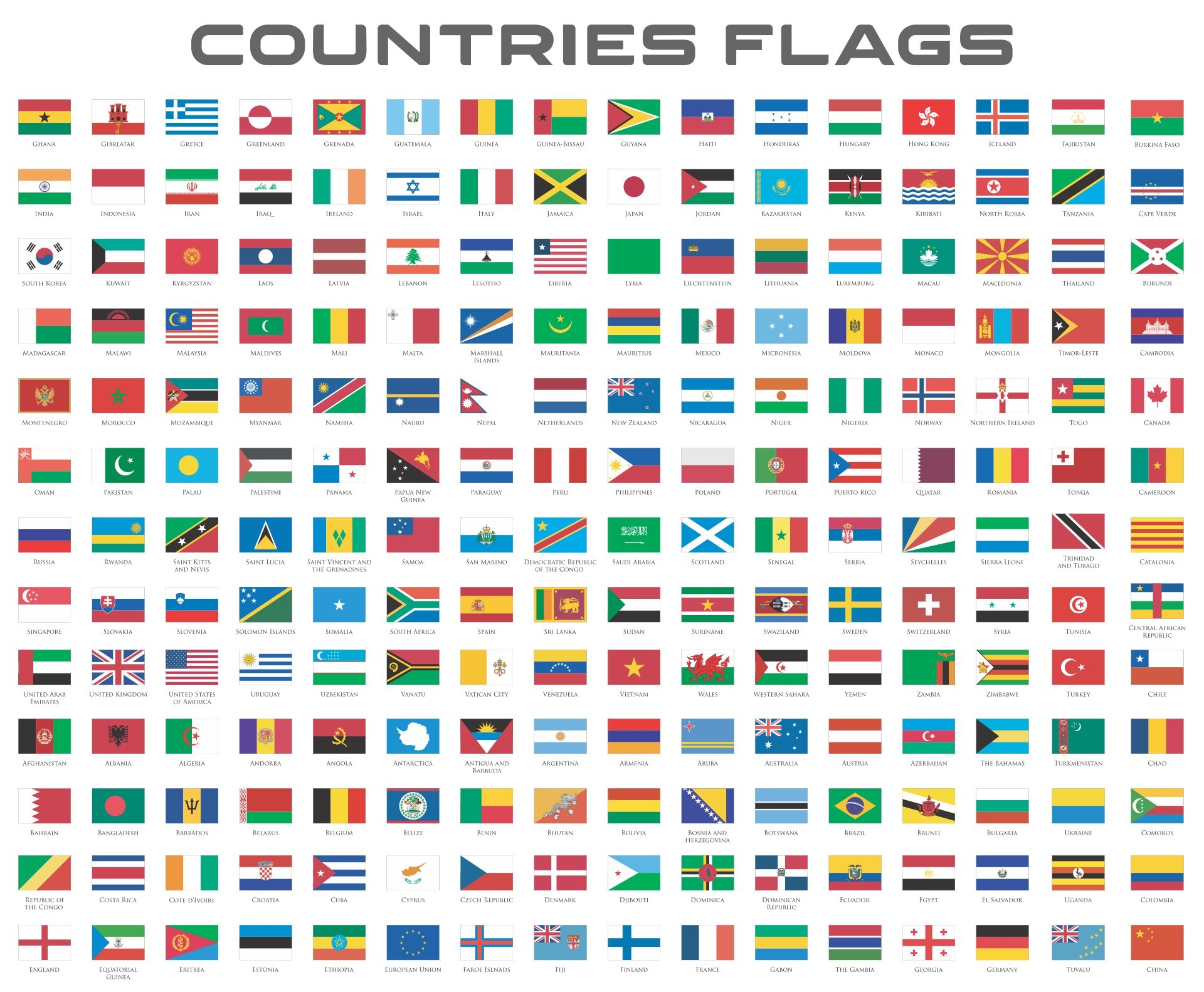 Flags Of The World Free Printables