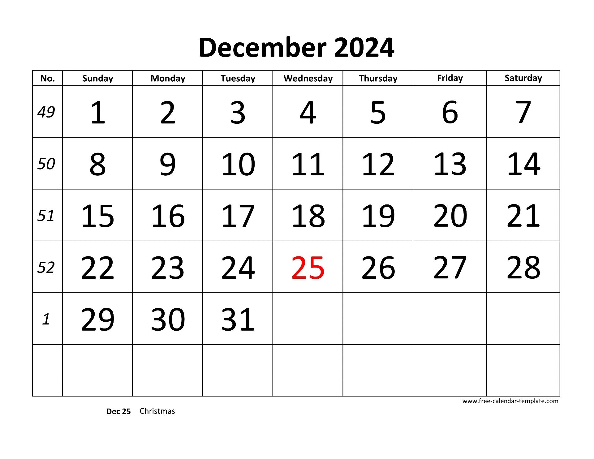 Free December 2024 Calendar Printable Pdf Uk Kaye Mattie