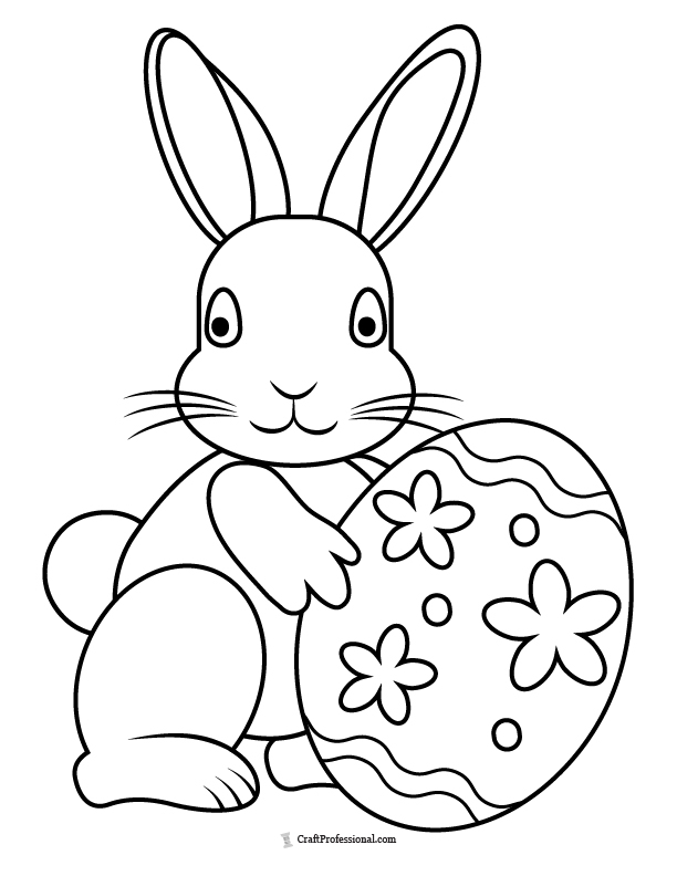 Free Easter Bunny Printable Coloring Pages