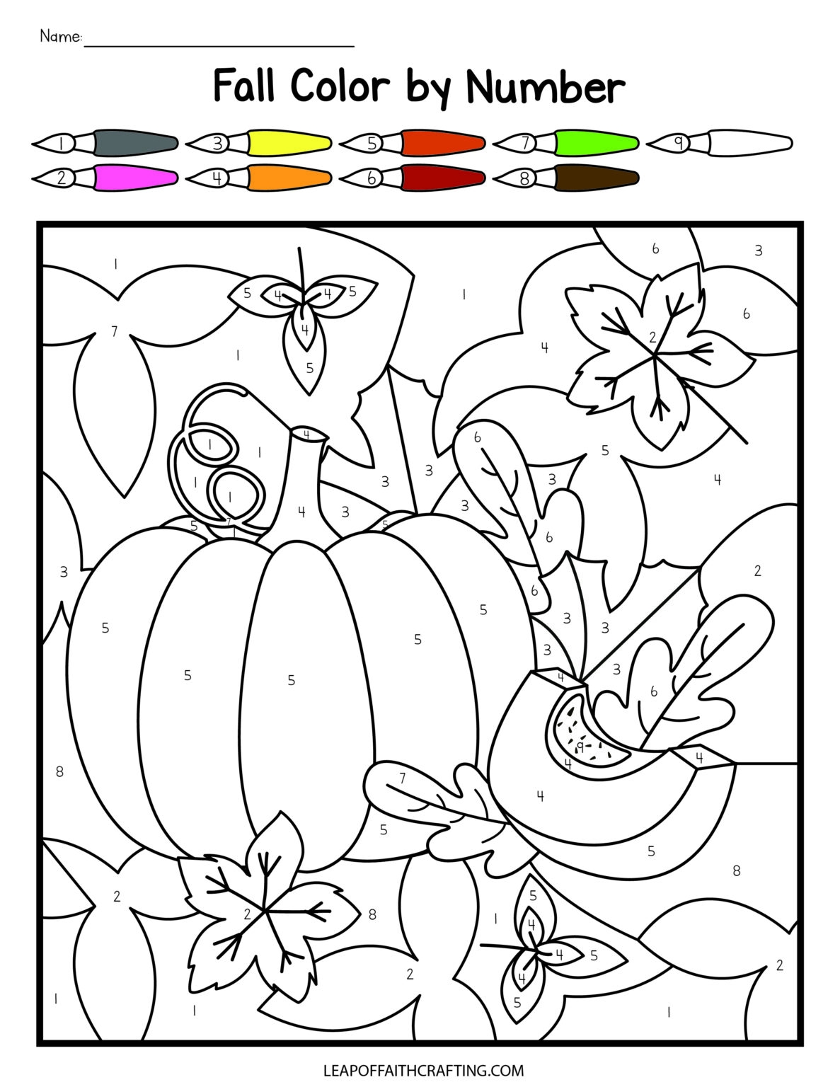 Color By Number Sheets Printable