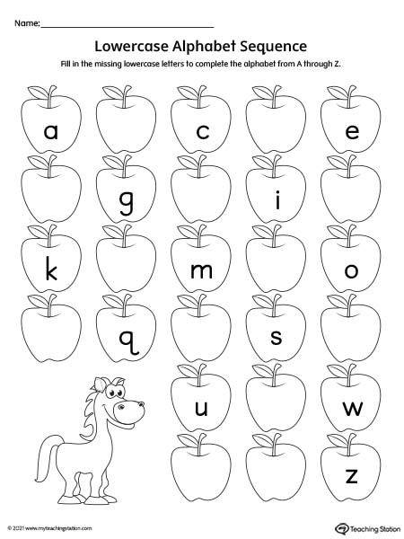  FREE Lowercase Alphabet Sequence Printable PDF MyTeachingStation