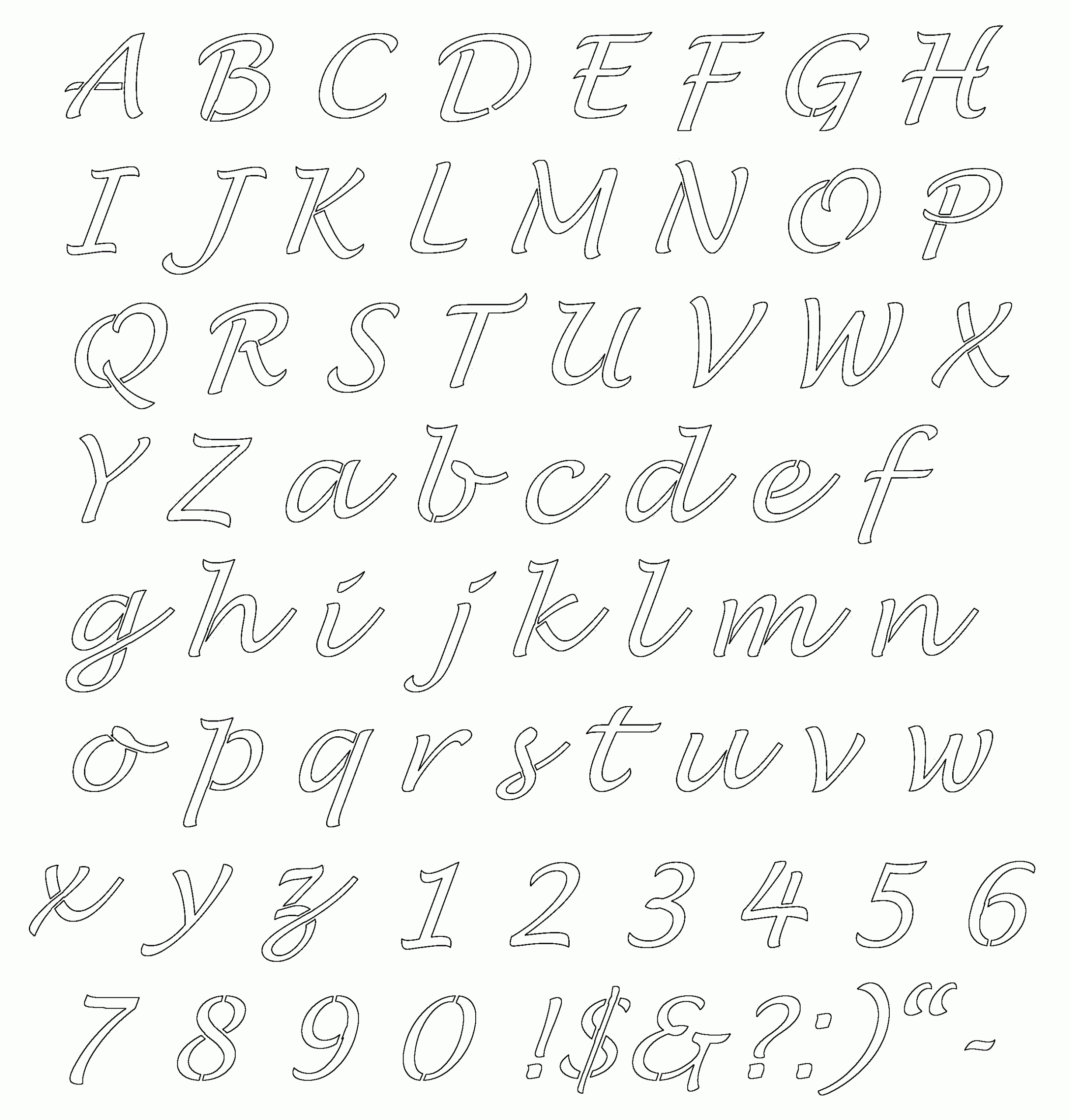 Free Printable Alphabet Stencils Template A z