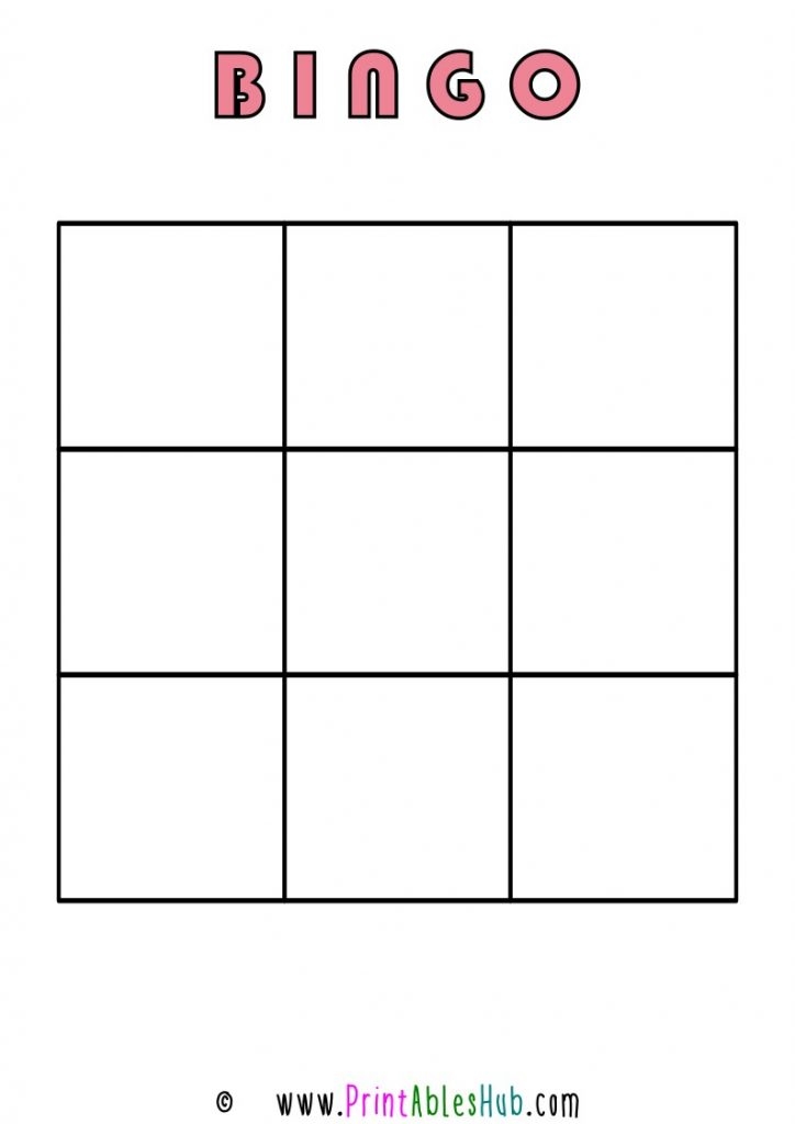 Free Printable Bingo Card Blank