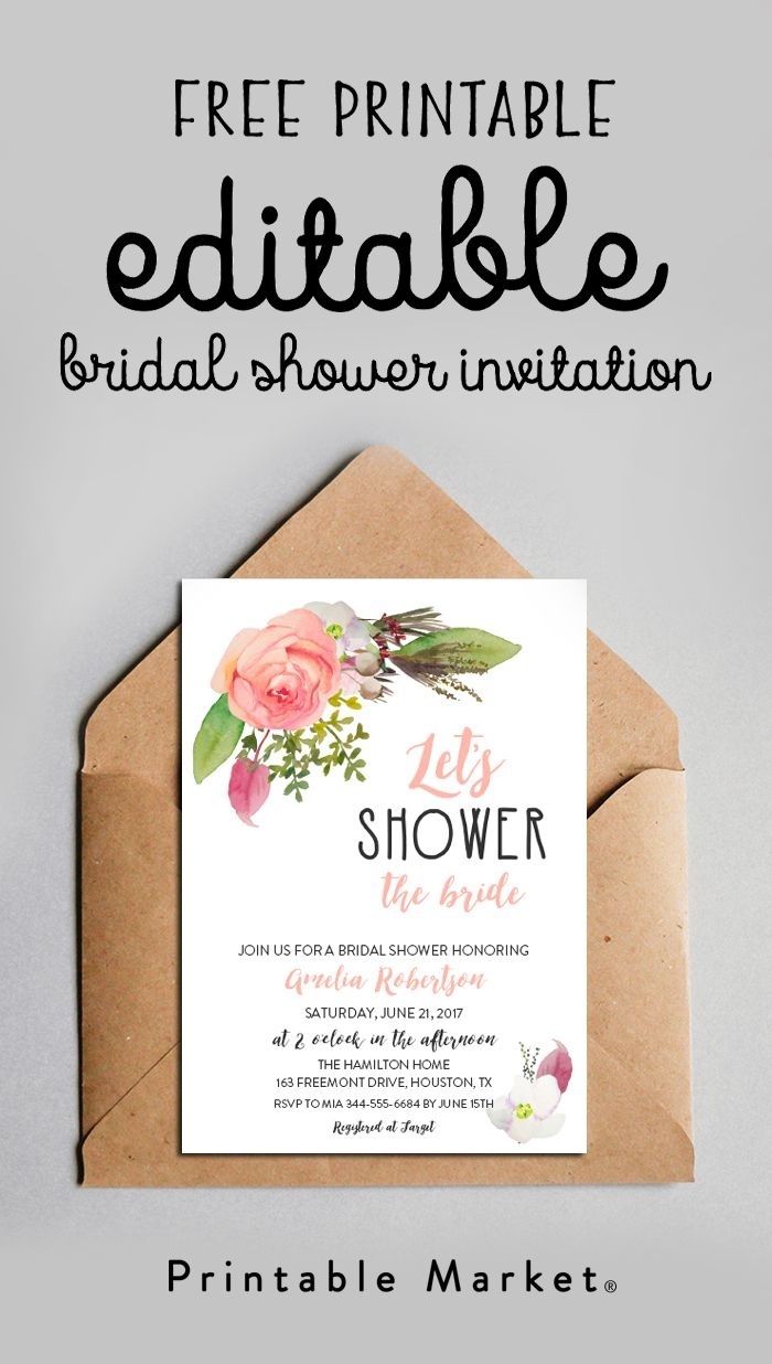 Free Printable Bridal Shower Invitations Free Printable