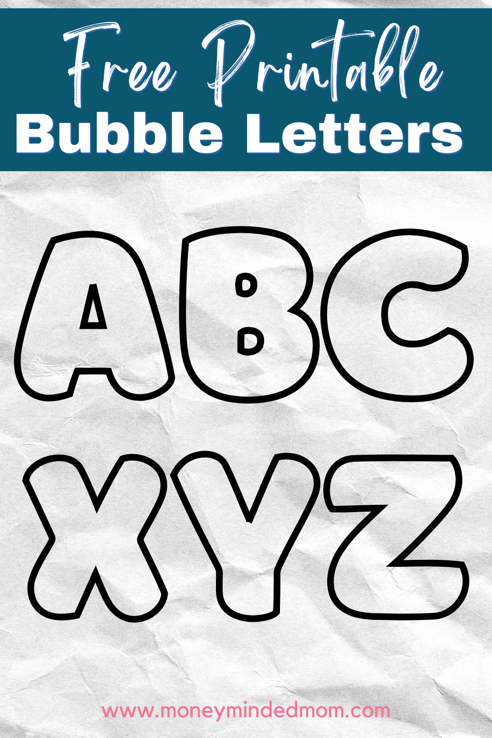 Bubble Letter Stencil Printable Free