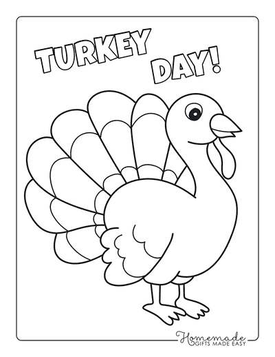 Turkey Coloring Page Free Printable
