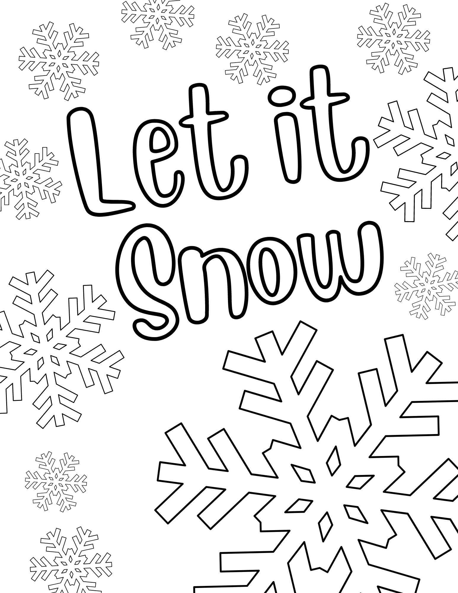 Winter Color Pages Printable