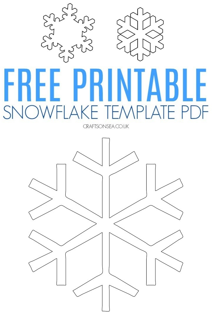 FREE Snowflake Template Printable PDF Crafts On Sea Printable 