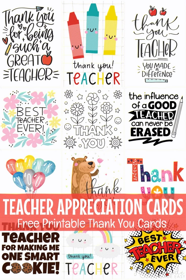 Teachers Day Card Printable Free