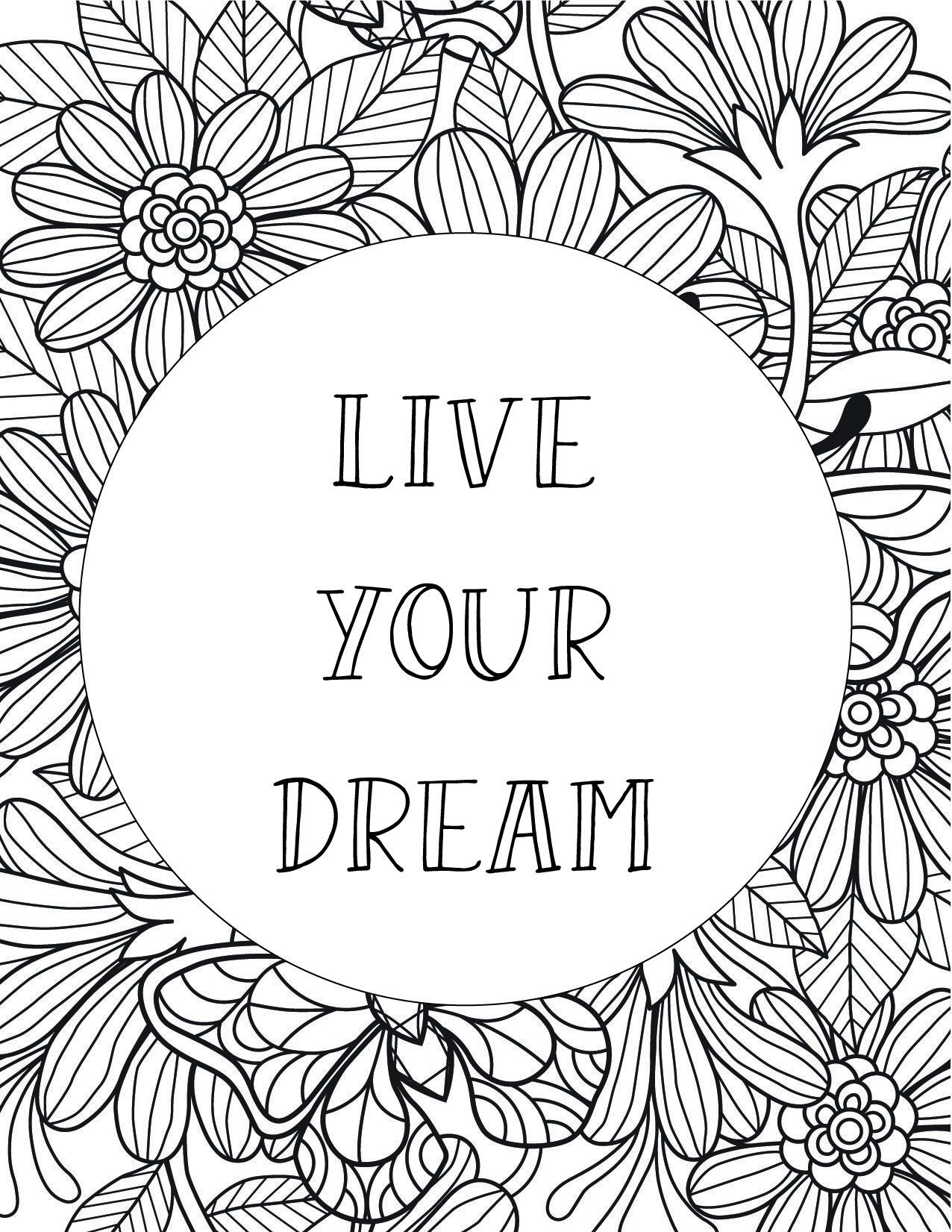 Inspirational Coloring Pages Free Printable These Inspiring Quote 