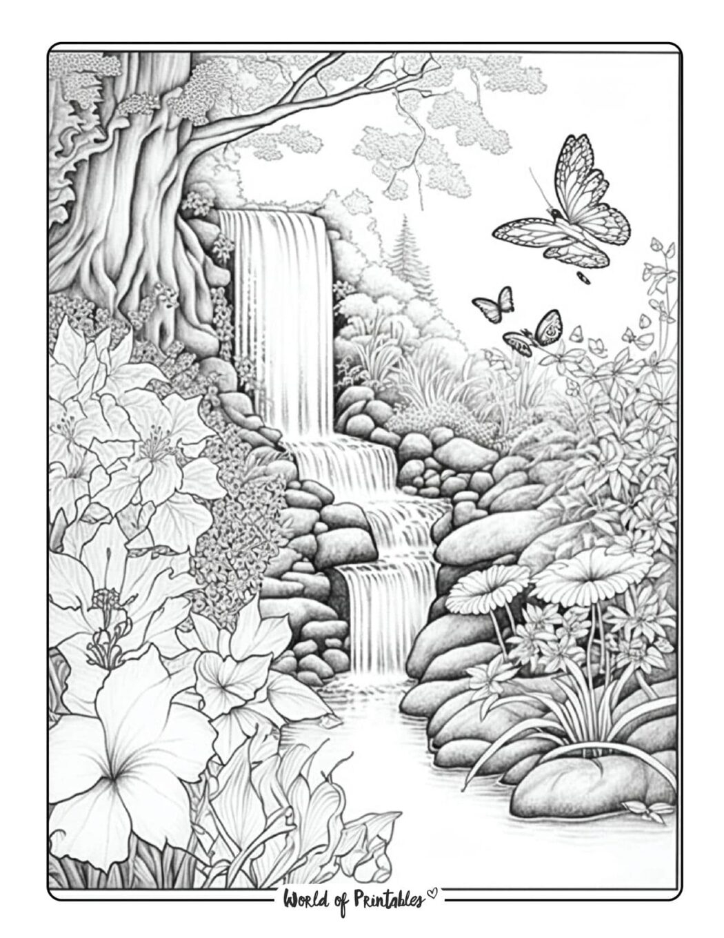Landscape Coloring Pages Free At Tancannonblog Blog