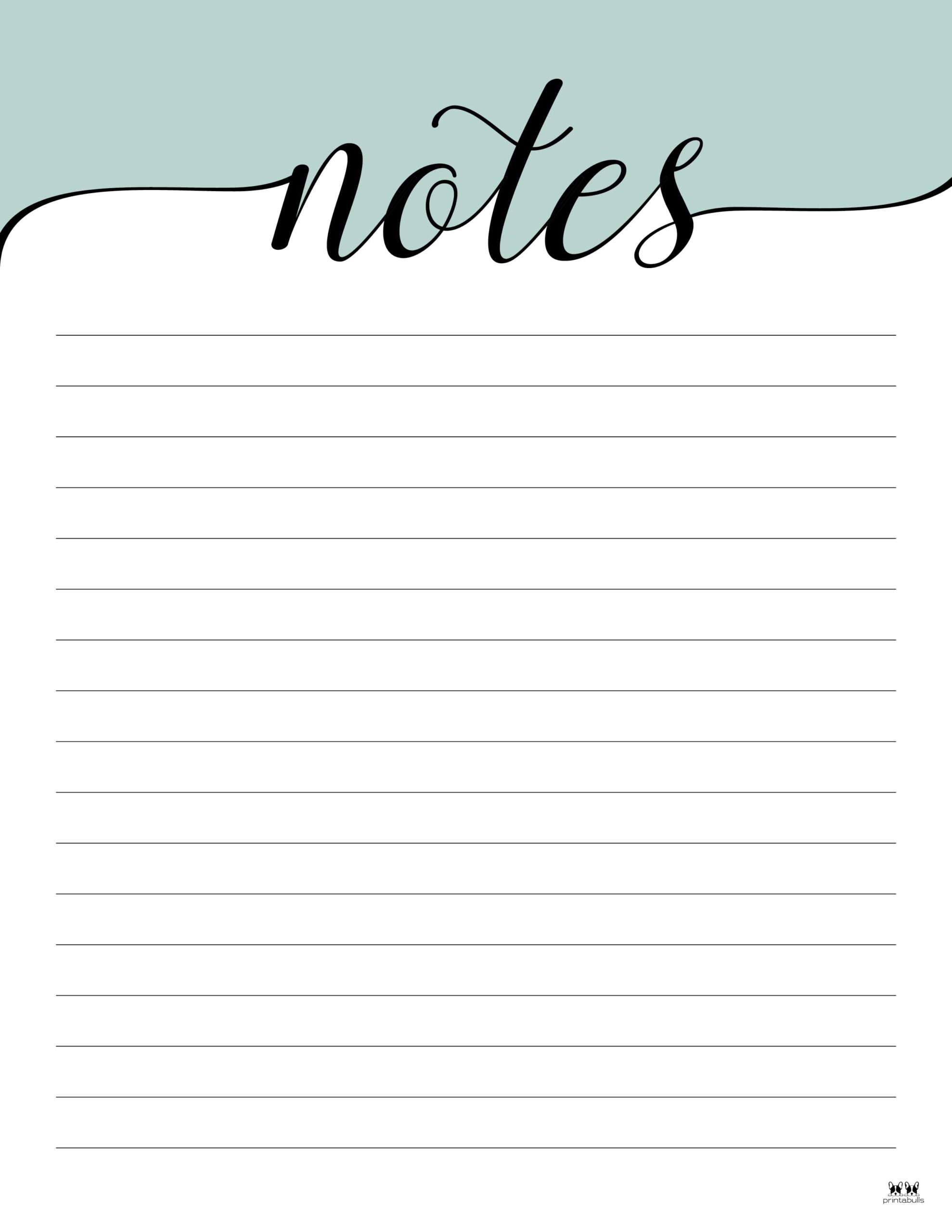 Free Note Paper Printable