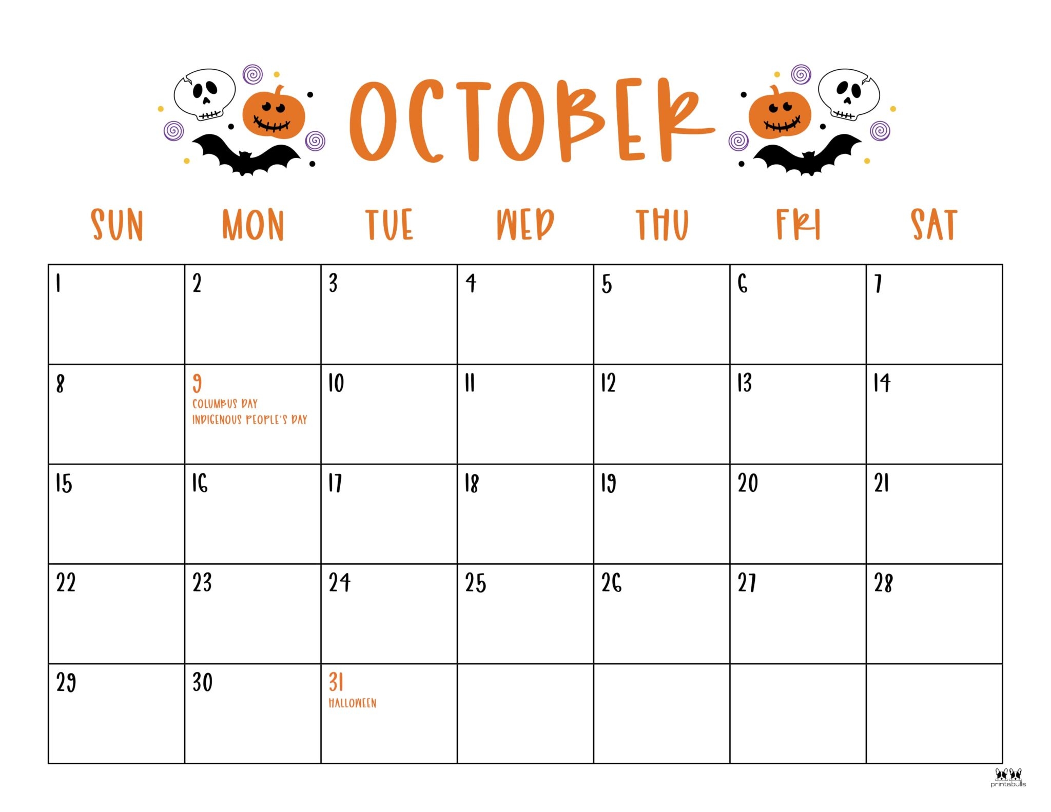October 2023 Calendars 50 FREE Printables PrintaBulk