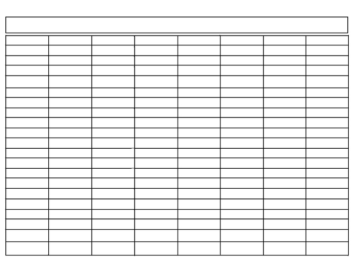 Blank Charts Free Printable
