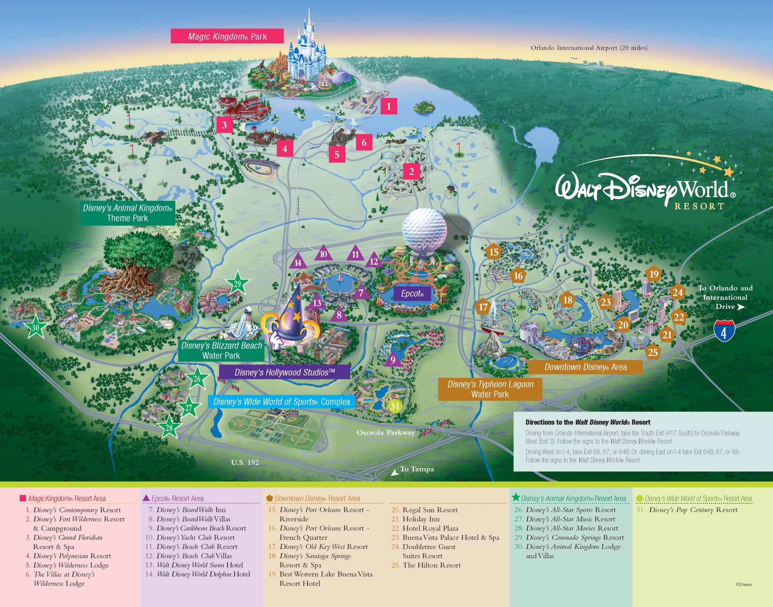 Disney World Map 2024 Printable