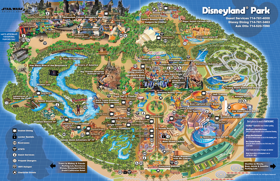 Disneyland Park Map Printable