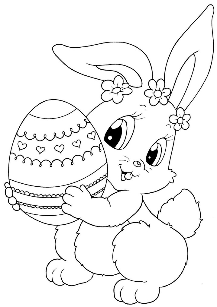 Easter Bunny Free Printable Coloring Pages