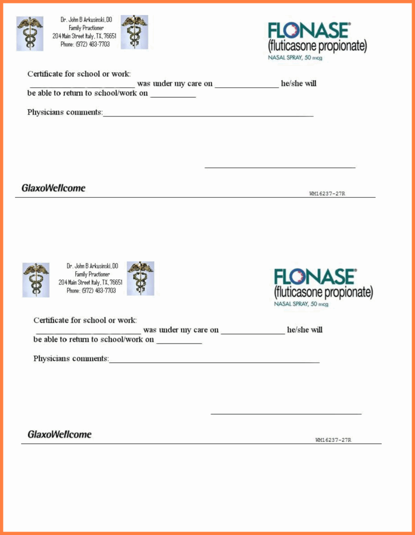 Printable Fake Doctors Notes Free Free Printable