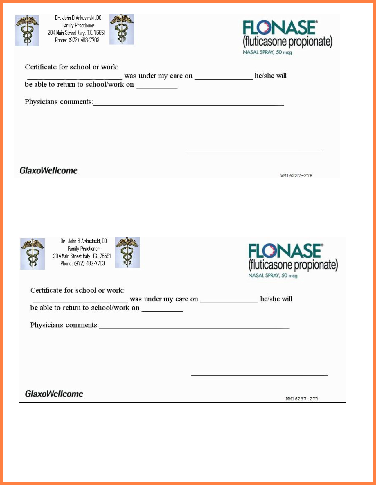 Printable Fake Doctors Notes Free Free Printable