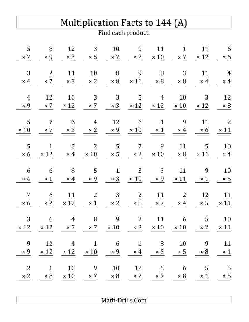 Printable Multiplication Worksheets 4Th Grade Printable 