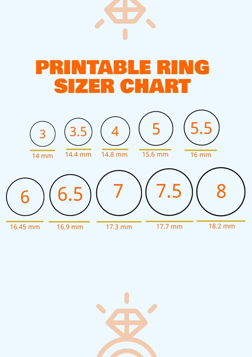 Printable Ring Sizing Guide