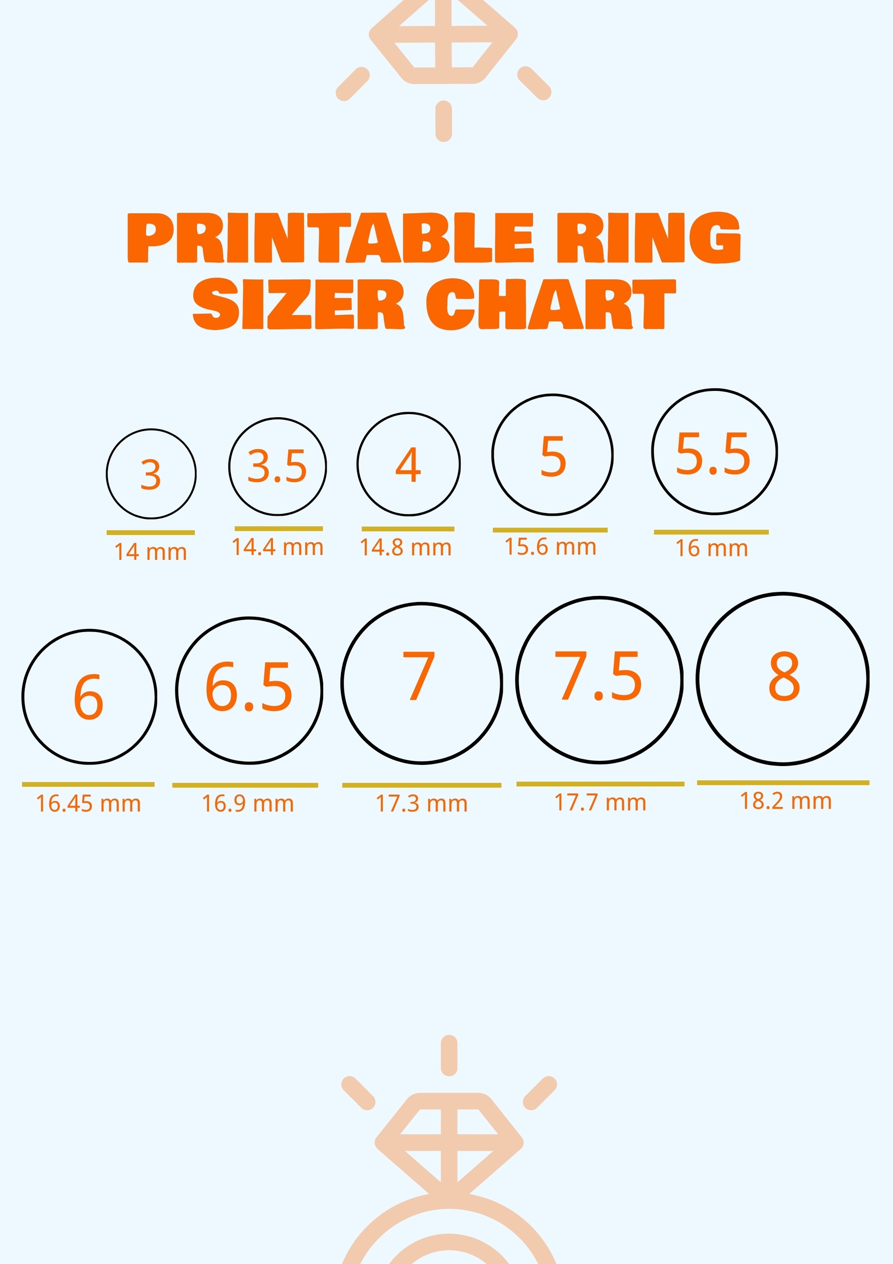 Printable Ring Sizing Guide