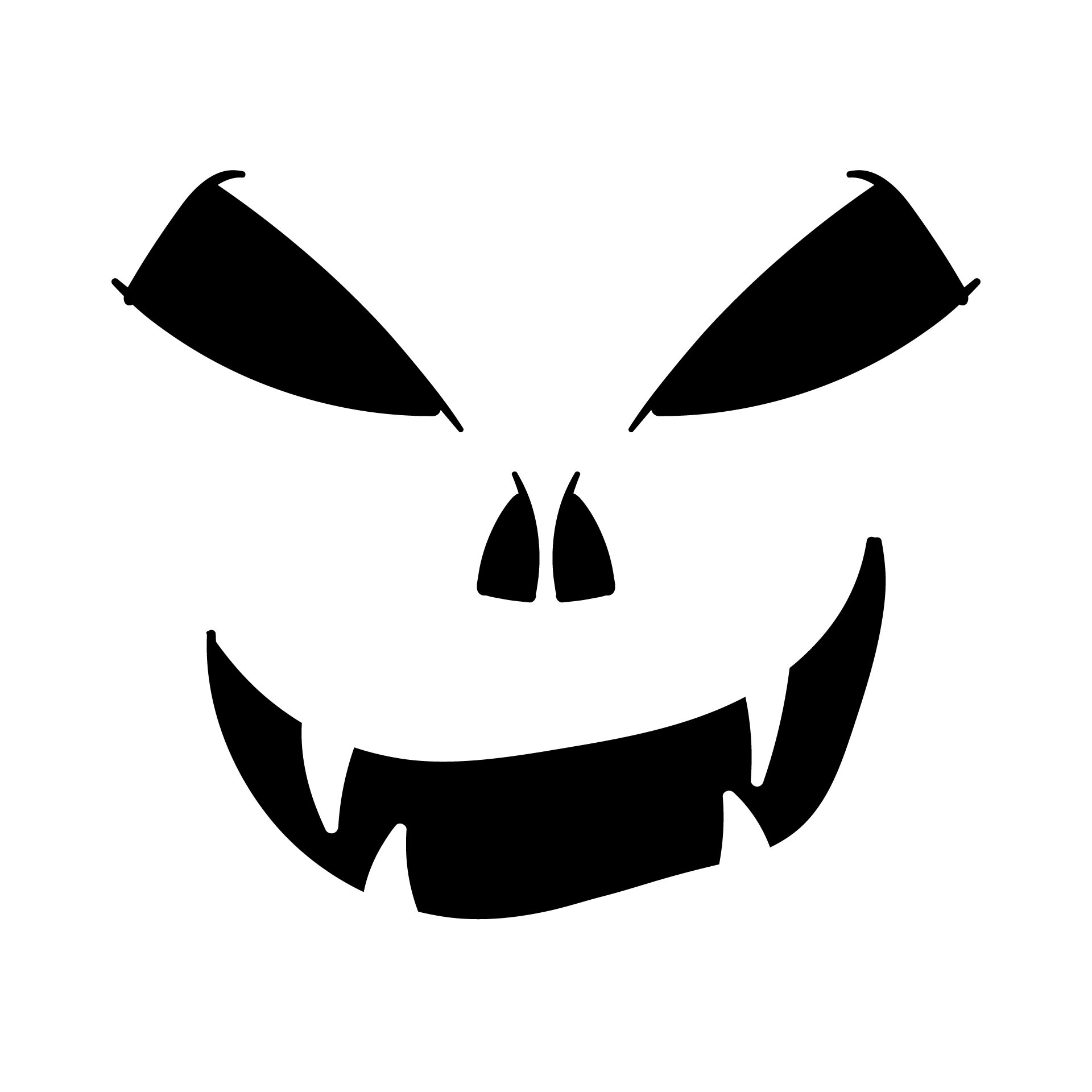 Printable Scary Pumpkin Carving Templates