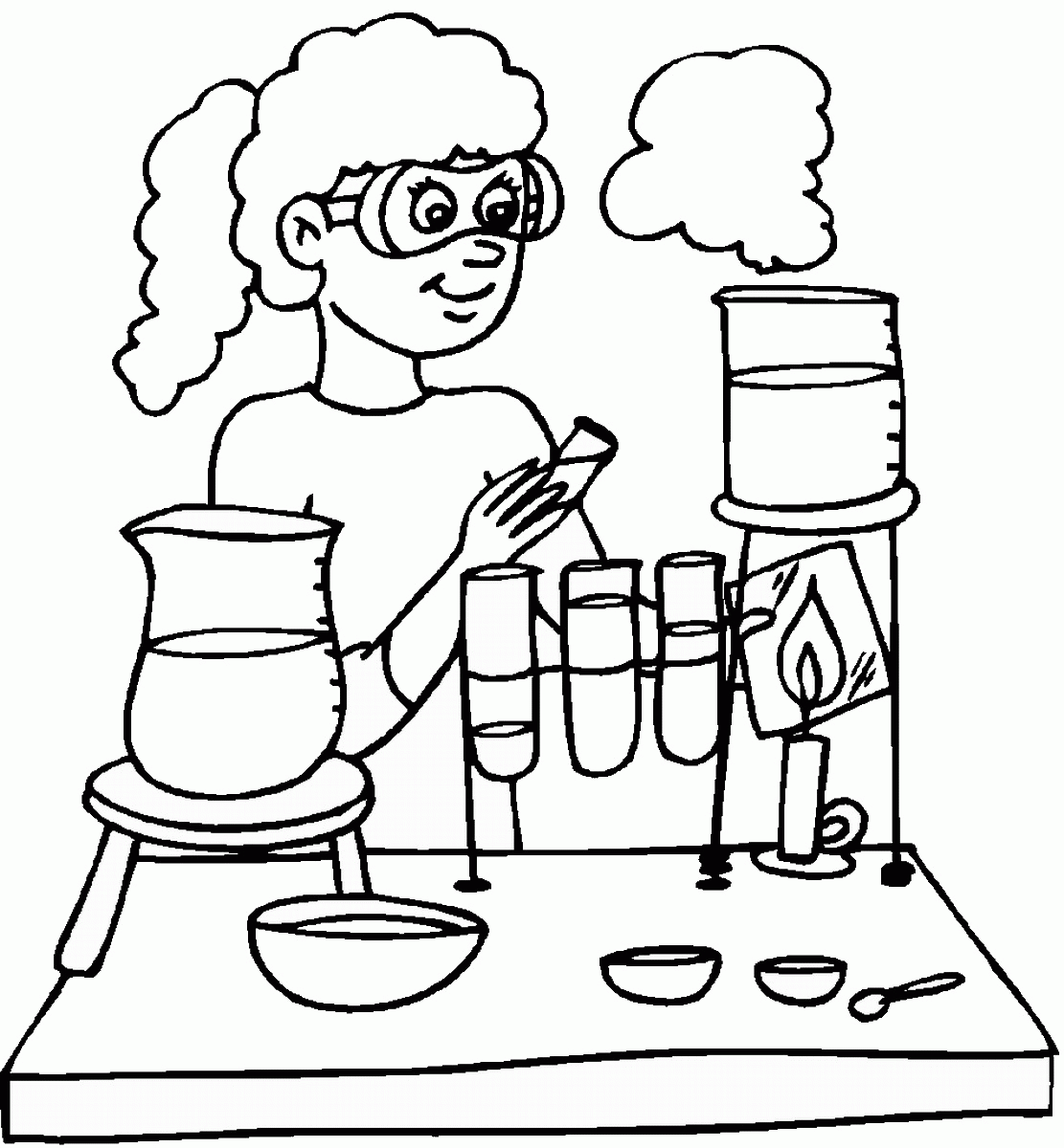 Printable Science Lab Coloring Pages Coloring Home