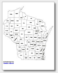 Printable Wisconsin County Map
