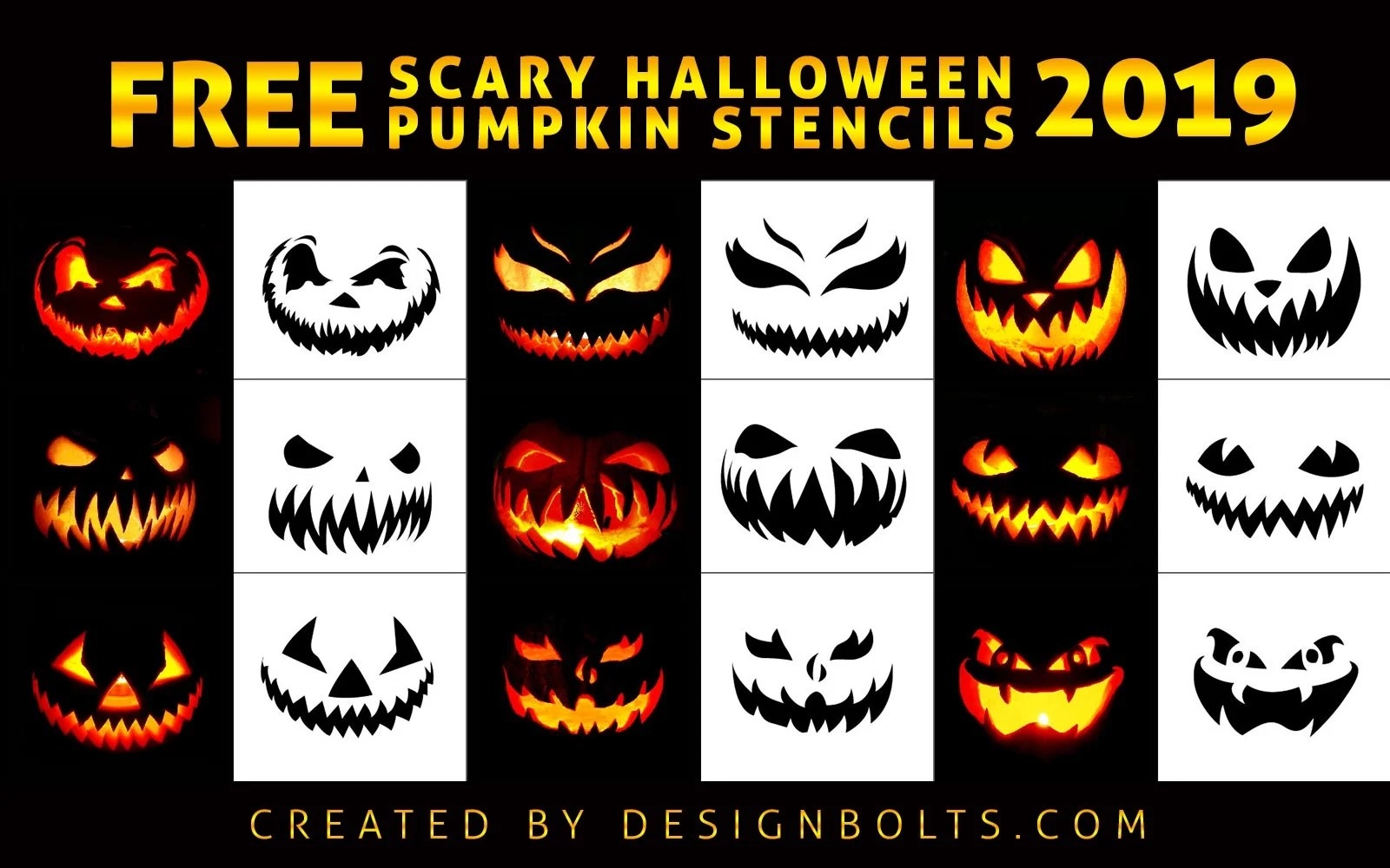 Scary Pumpkin Carving Templates Web 50 Creepy Scary Cute And Funny 