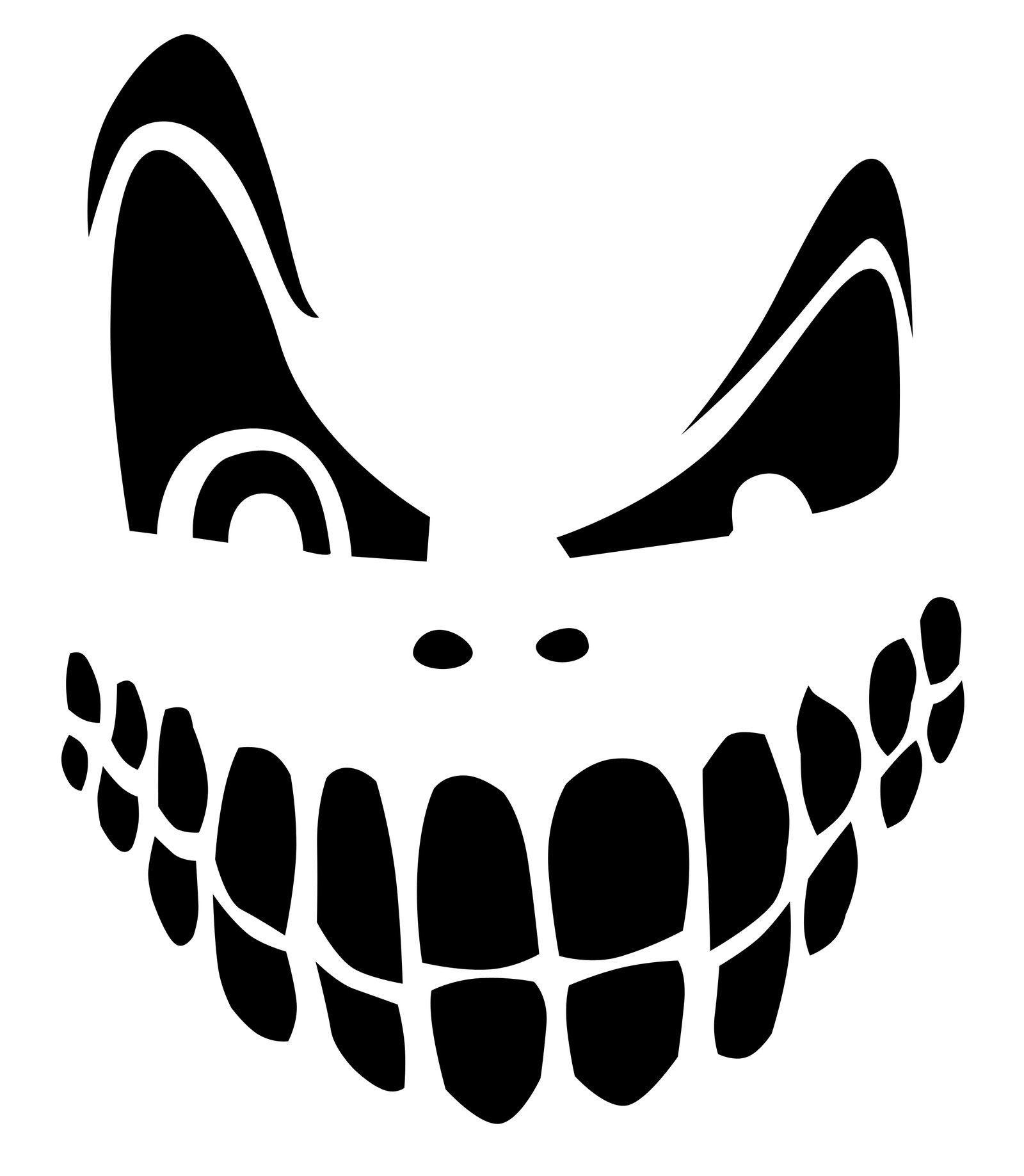 Scary Printable Pumpkin Carving Templates