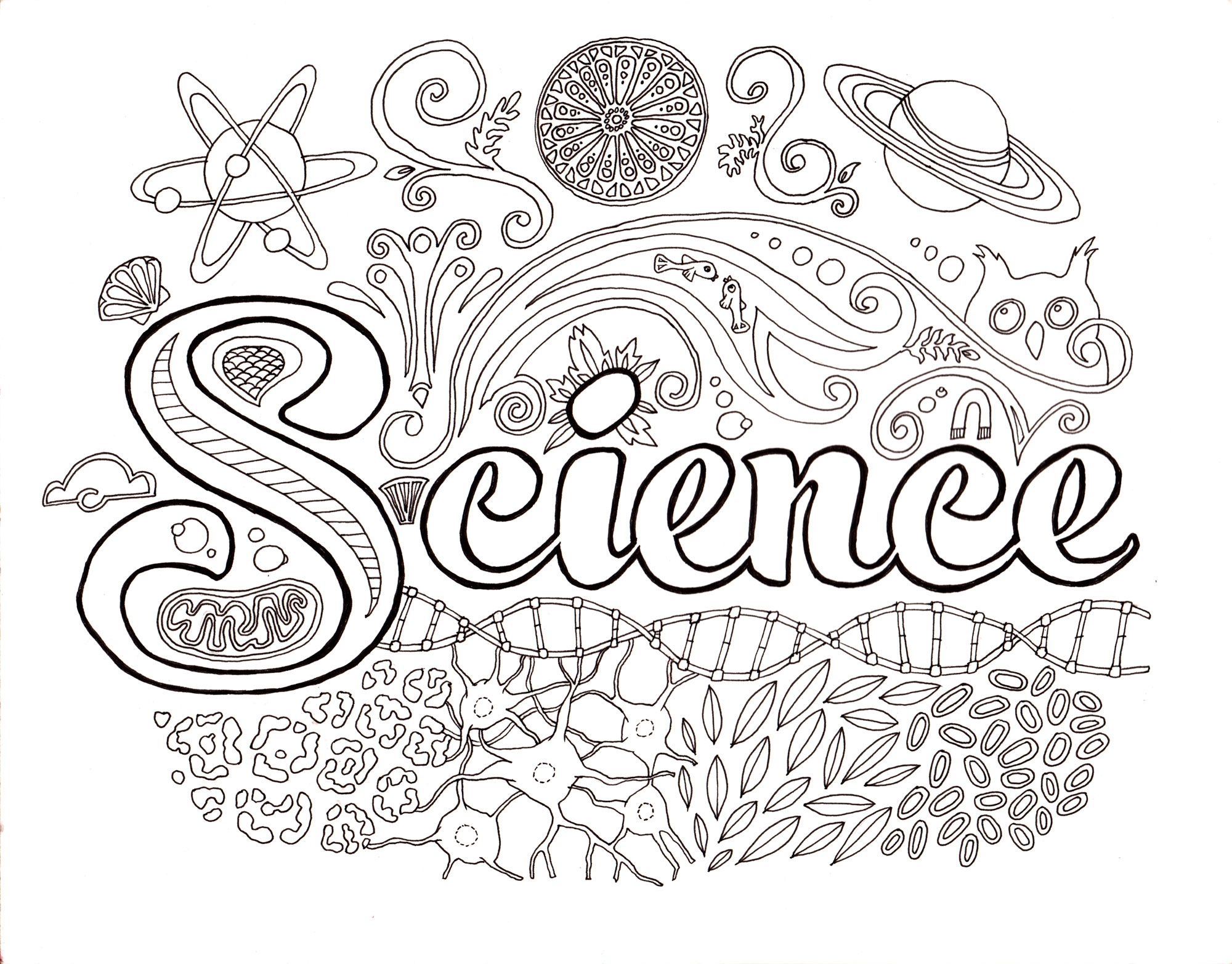 Science Printable Coloring Pages