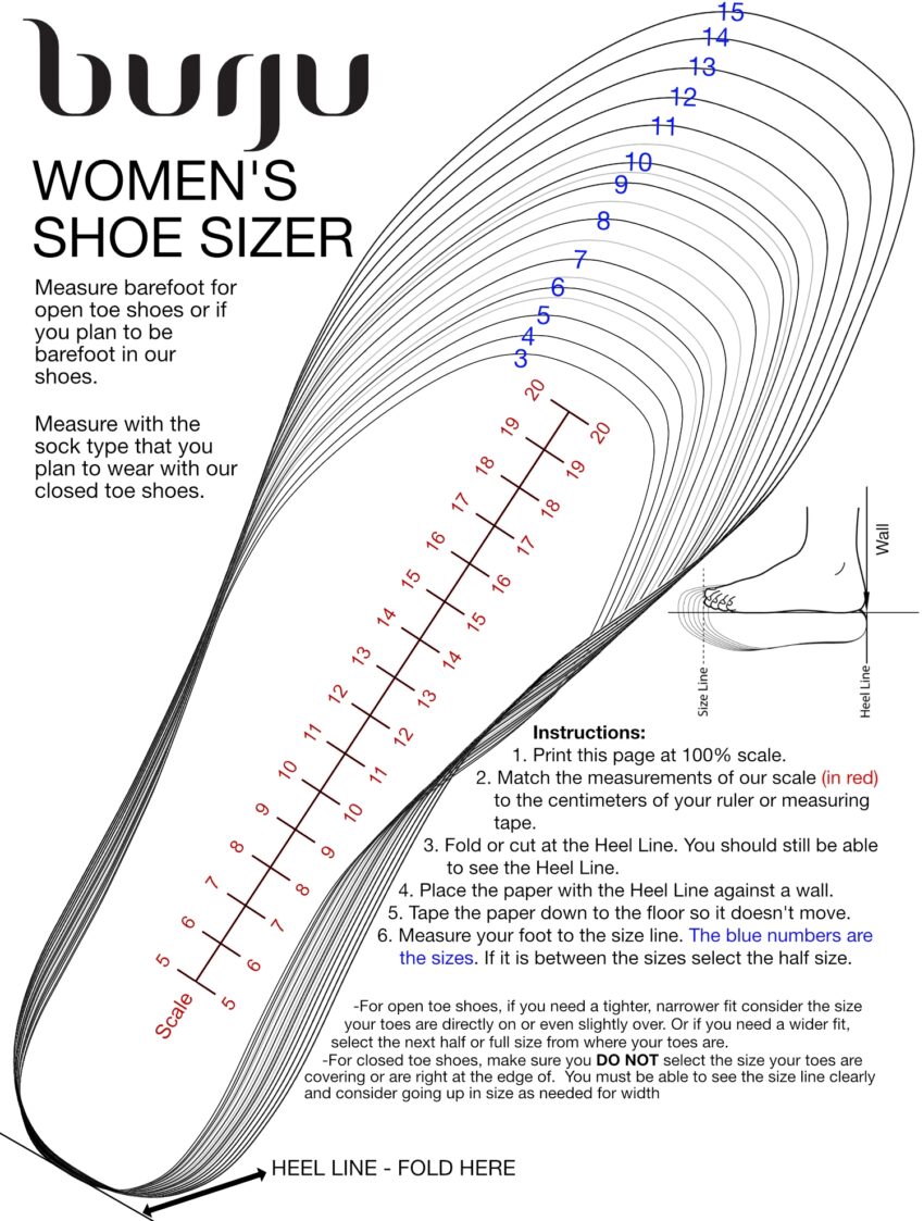 Sizing Guide Your Guide To Perfect Fitting Burju Shoes Burju Help Center