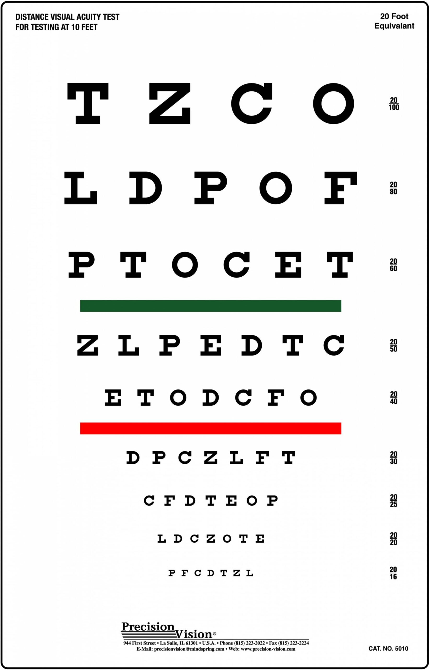 Eye Test Chart Printable