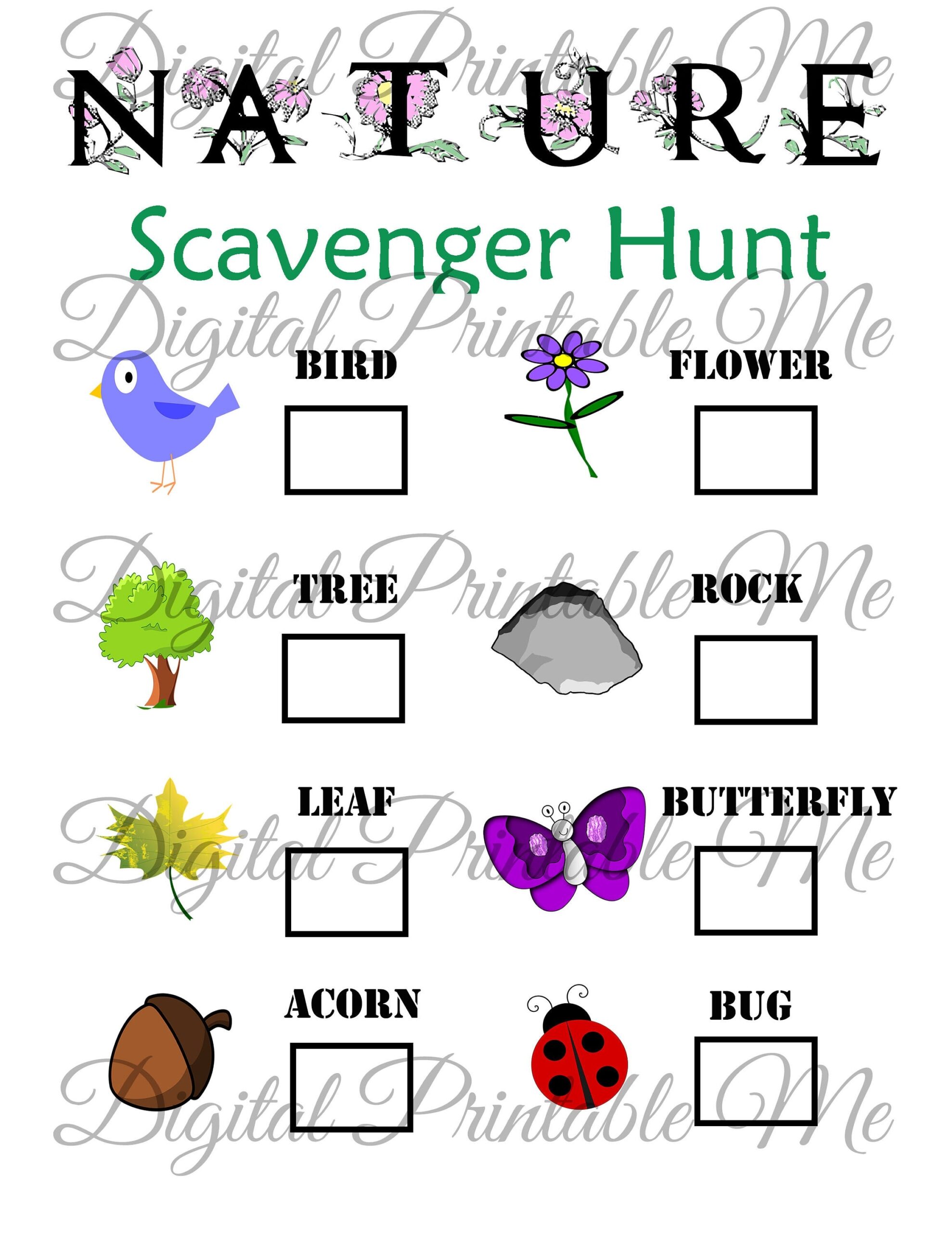 Spring Nature Scavenger Hunt