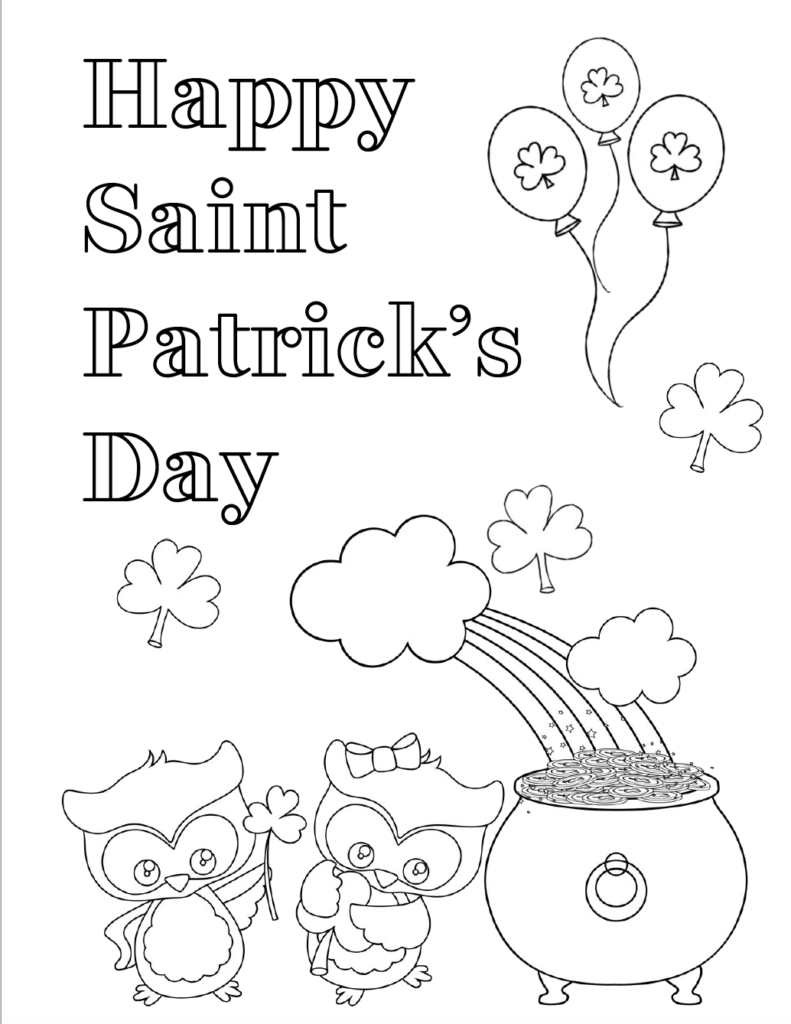 St Patricks Day Printable Coloring Pages