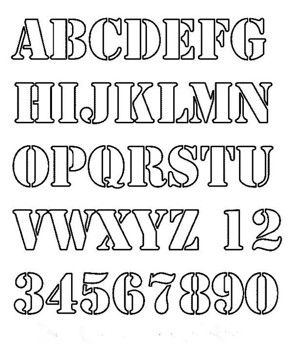 Stencil Letters Free Printable Pdf 3 4 Inch