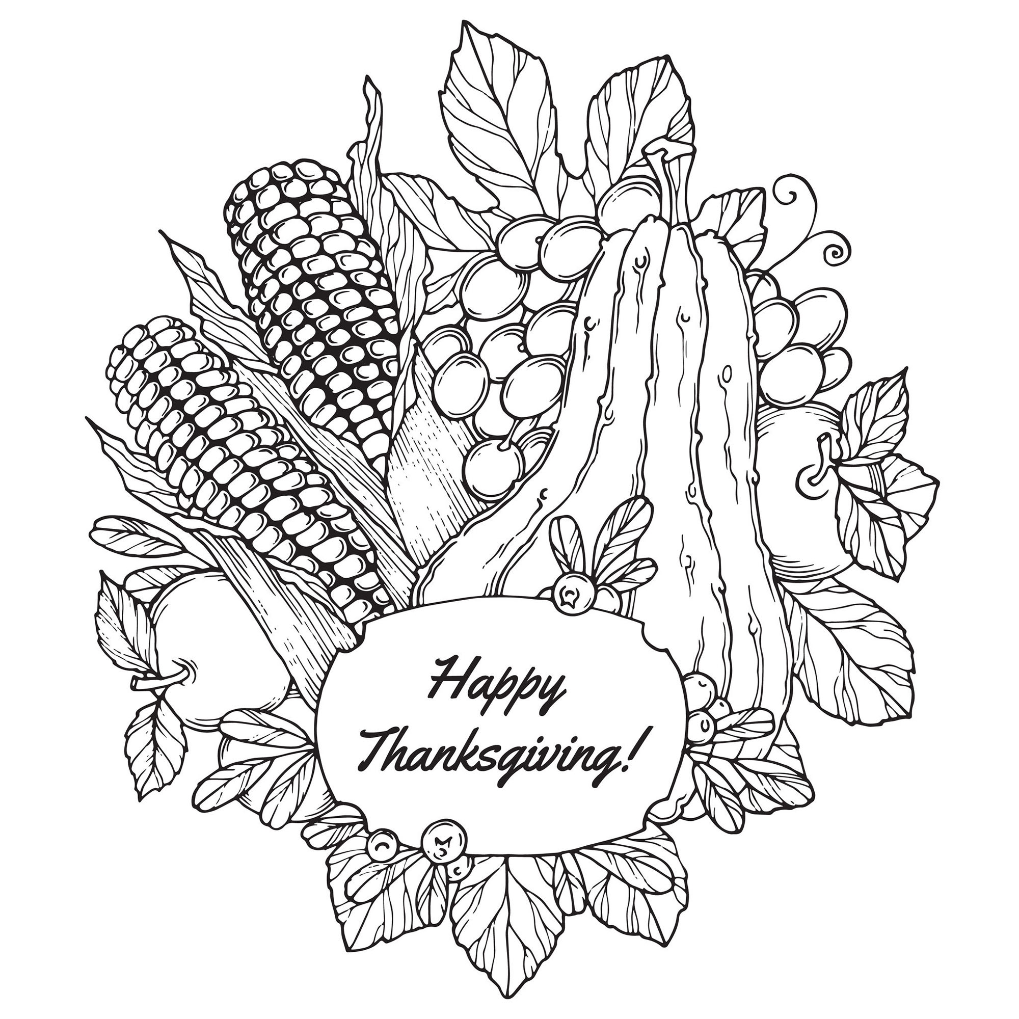 Thanksgiving Coloring Pages Free Printable