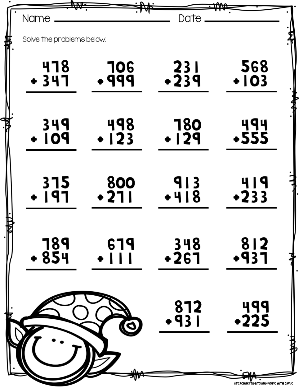 Third Grade Math Worksheets Twisty Noodle Worksheets Library