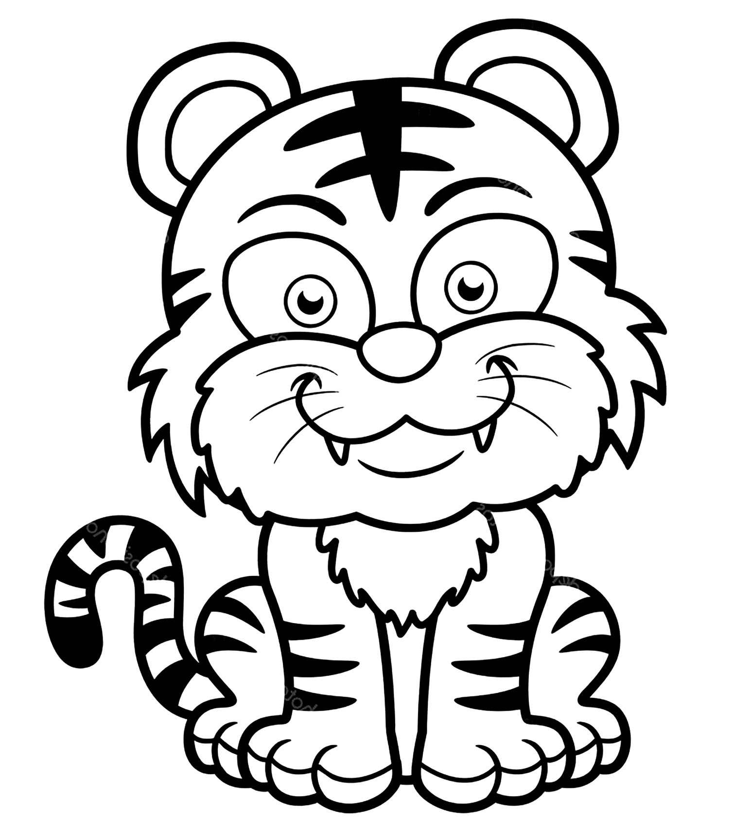 Tiger Coloring Page For Kids Tiger Coloring Pages For Kids