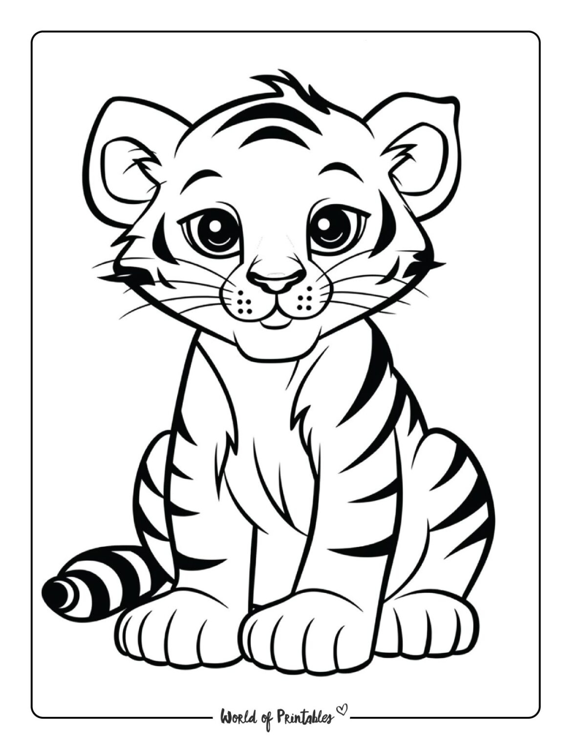 Tiger Printable Coloring Page
