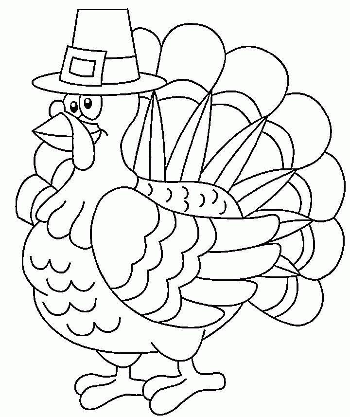 Turkey Printable Coloring Page