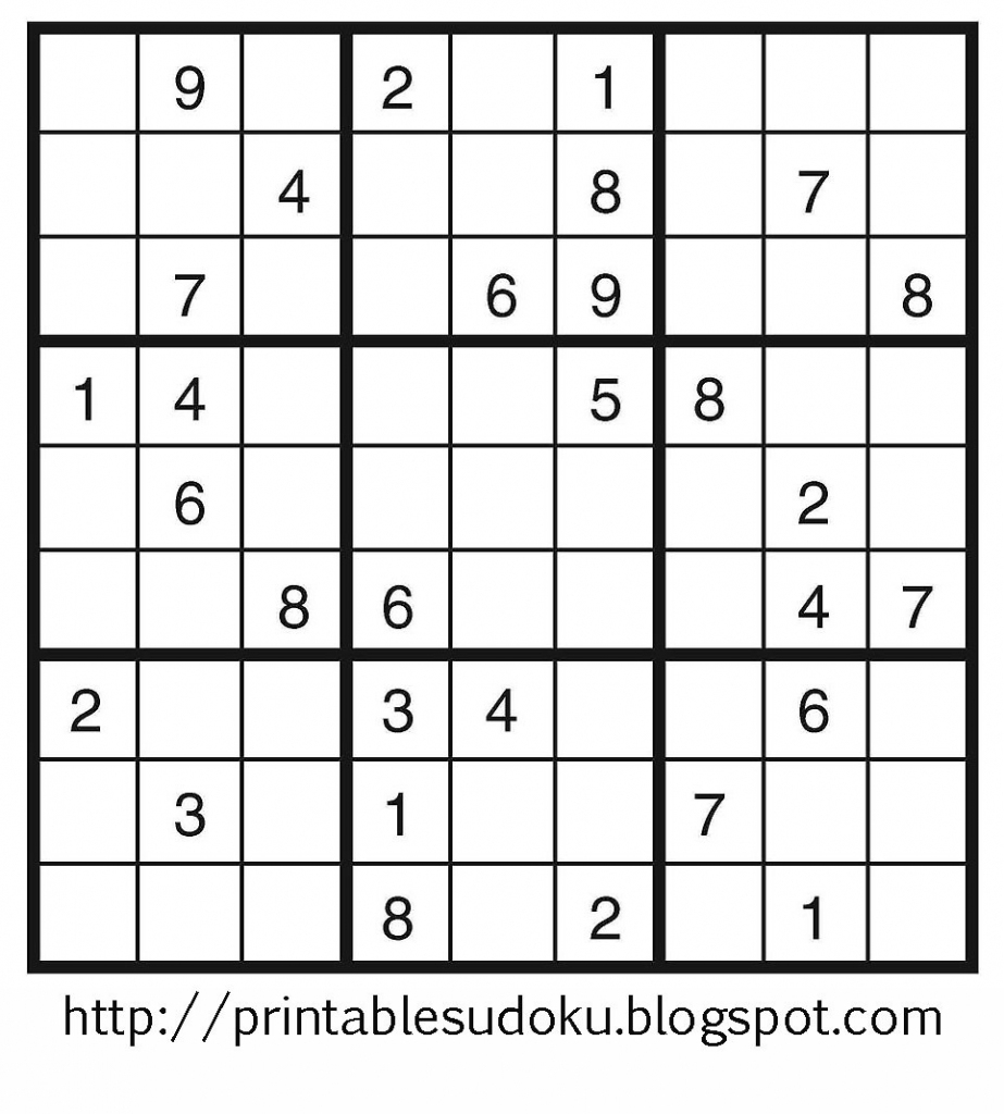 Very Easy Sudoku Puzzle To Print 7 Printable Sudoku Pdf Printable 