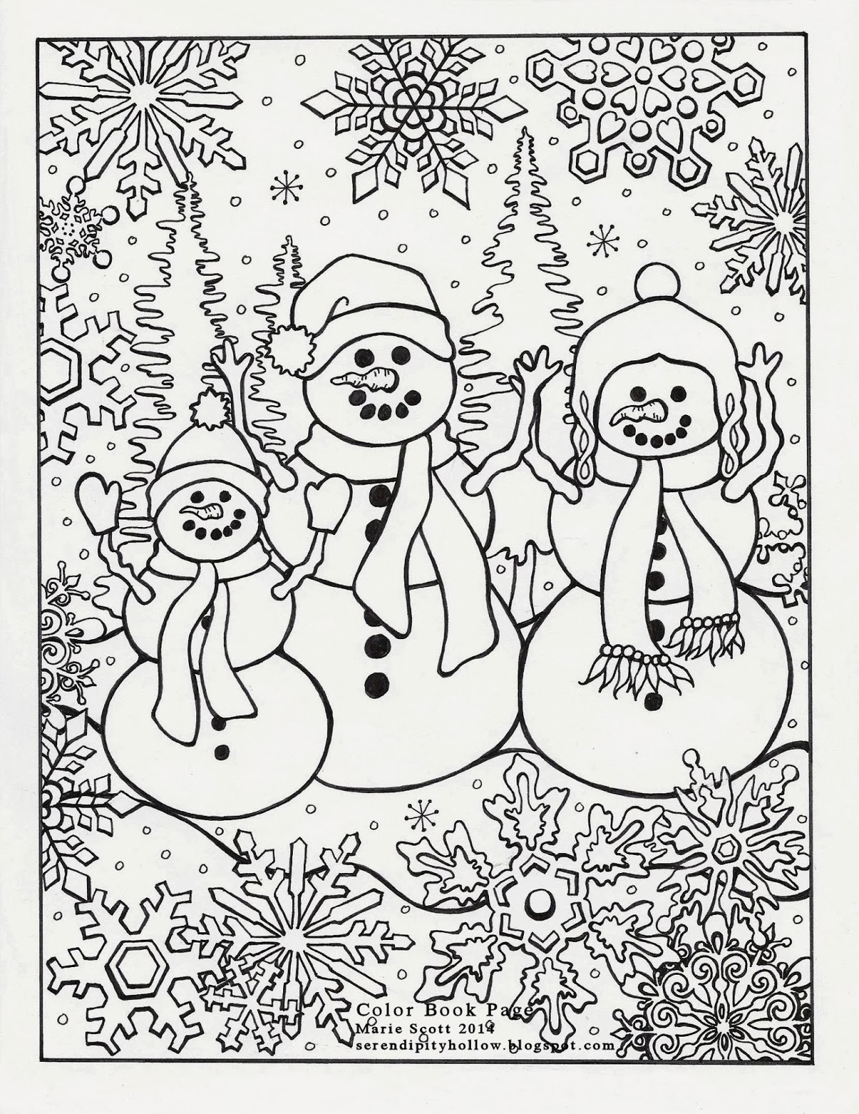 Winter Coloring Pages Free Printable